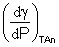 Change in surface tension with pressure at constat temperature and surface area
