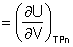 Change in internal energy with volume at constant temperature