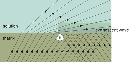A standing electromagnetic wave gives rise to  standing hydrogen-bonded water clustering at interfaces