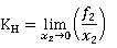 KH= limit as solute tends to zero()fugacity of solute/mole fraction of solute