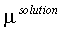 chemical potential of aqueous solution